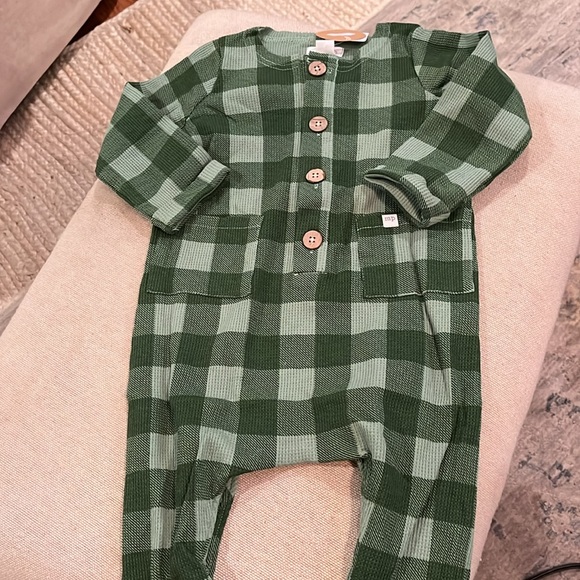 Mud Pie Baby Boys Green Plaid Bodysuit/NWT/12-18M - Picture 5 of 11